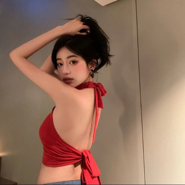 Áo Dây Nữ Lưng Trần Thắt Nơ Quyến Rũ