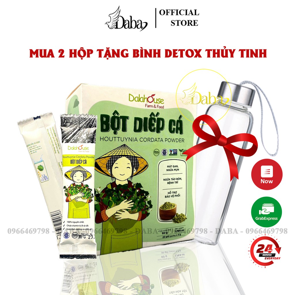 Bột diếp cá sấy lạnh Dalahouse nguyên chất 60g