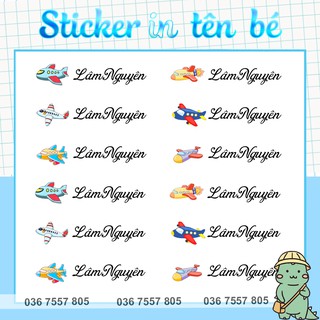 Sticker Dán In Tên Bé - dán đồ dùng học tập cho học sinh - in tên bé theo yêu cầu - giá rẻ nhất năm 2020