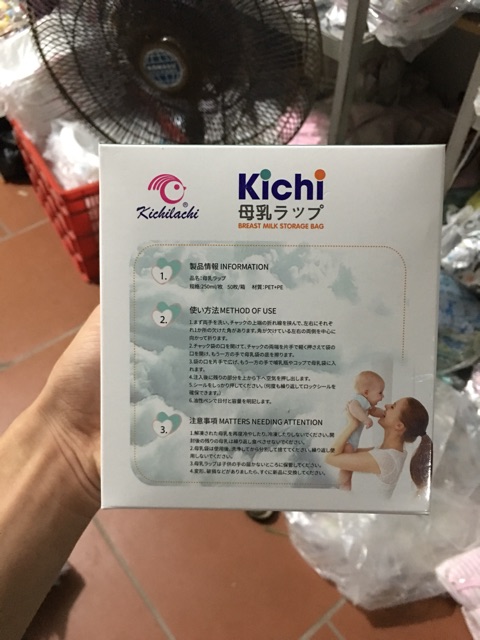 Túi trữ sữa kichi hộp 50 túi 250ml
