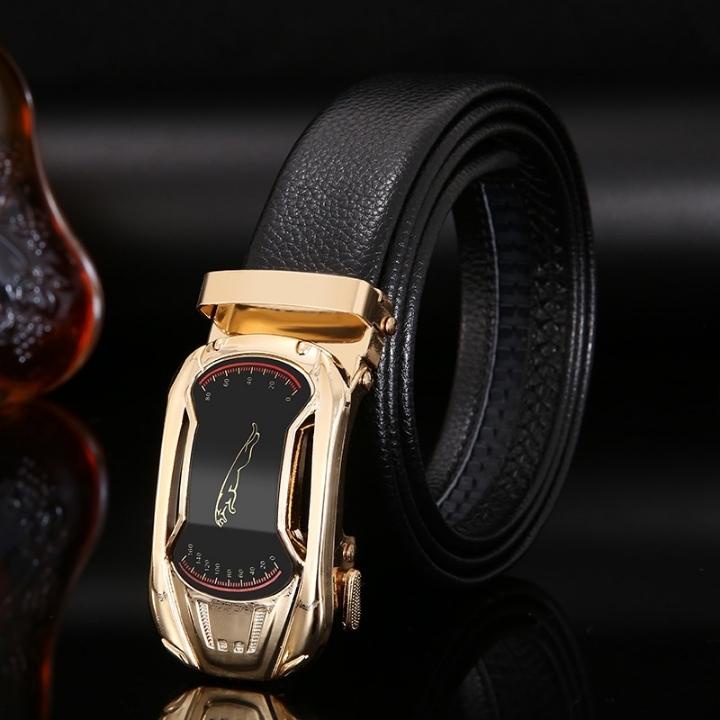 Thắt lưng nam da cao cấp - Tặng kèm 1 mặt - Khóa kim loại tự động phong cách Hàn Quốc TL01