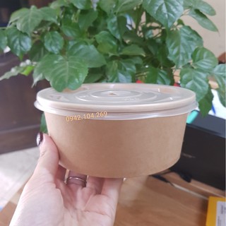 Bát Giấy Đựng Mỳ cay 750ml Dầy Dặn (Bộ 50 cái- MÀU NÂU)
