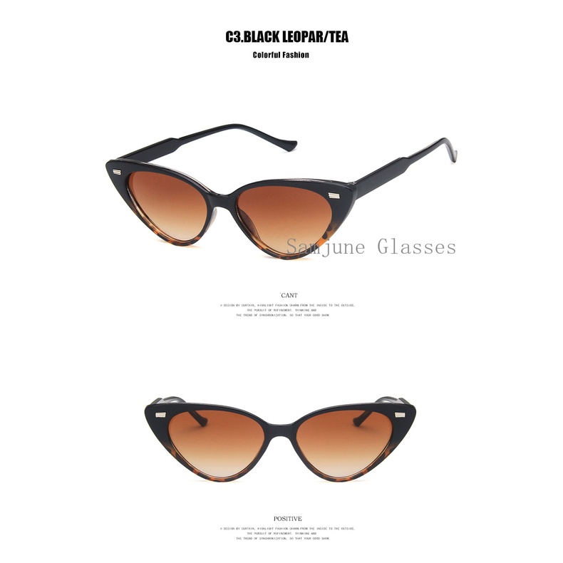 Kính mắt tam giác mắt mèo phong cách Âu Mỹ thời trang sành điệu cho nữ samjune