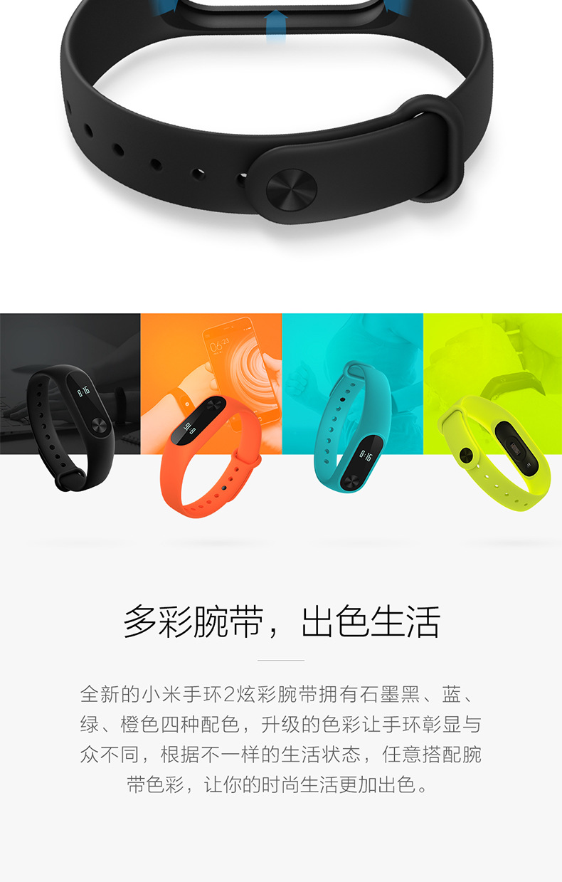 Dây Đeo Thay Thế Chất Liệu Silicon Màu Trơn Cho Xiaomi Mi Band 2
