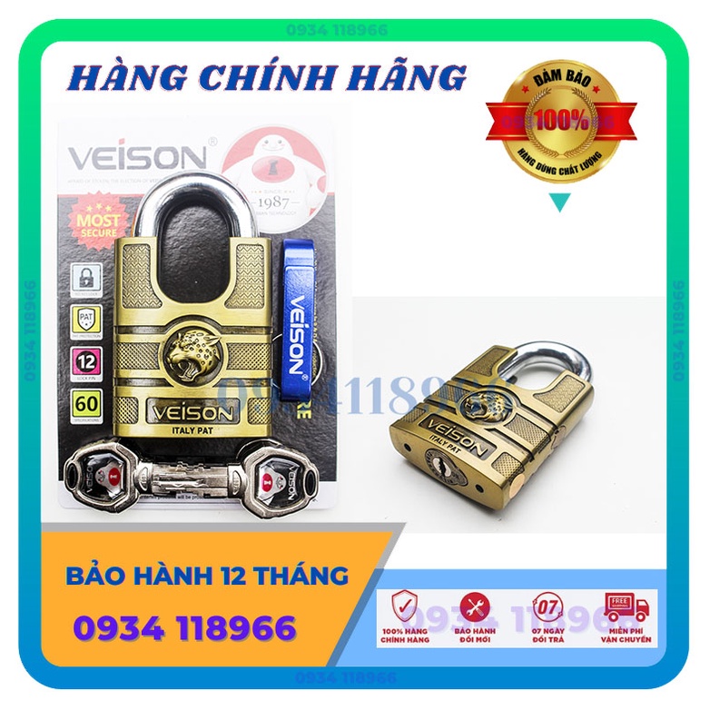Ổ khóa cửa chống cắt - Mẫu Hổ VEISION 60mm - tặng khui bia - BH 12 tháng