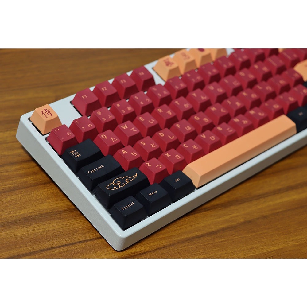Keycaps PBT  Red Samurai Cherry Profile 139 Nút Dành Cho Phím Cơ