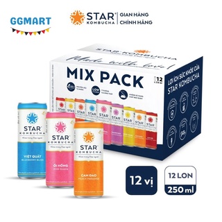 Lẻ 1 lon trà STAR KOMBUCHA All-in-one (250ml/lon) - Trà lên men vi sinh chứa probiotics giúp bảo vệ sức khoẻ
