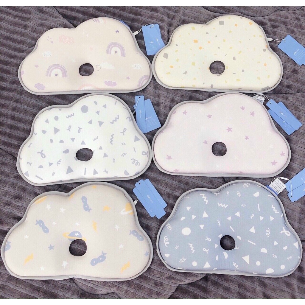 Gối lõm cao su, chống bẹt đầu hình đám mây dùng cho bé.