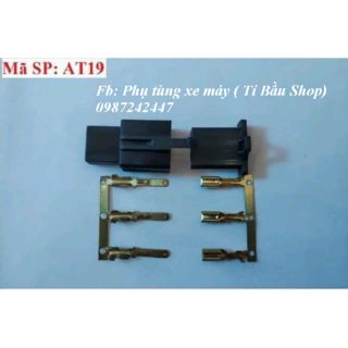 BỘ GIẮC CẮM 3 LỖ 3P 2.8 ĐEN (1 bịch 10 bộ) - AT19