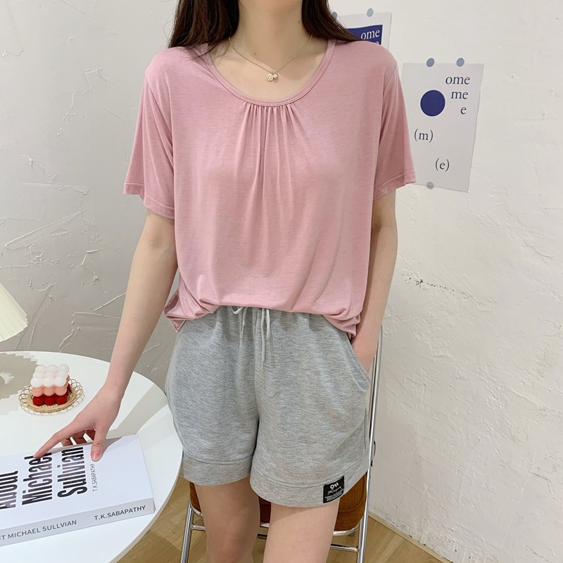 Áo Thun cotton Tay Ngắn Cổ Tròn Plus Size 2022