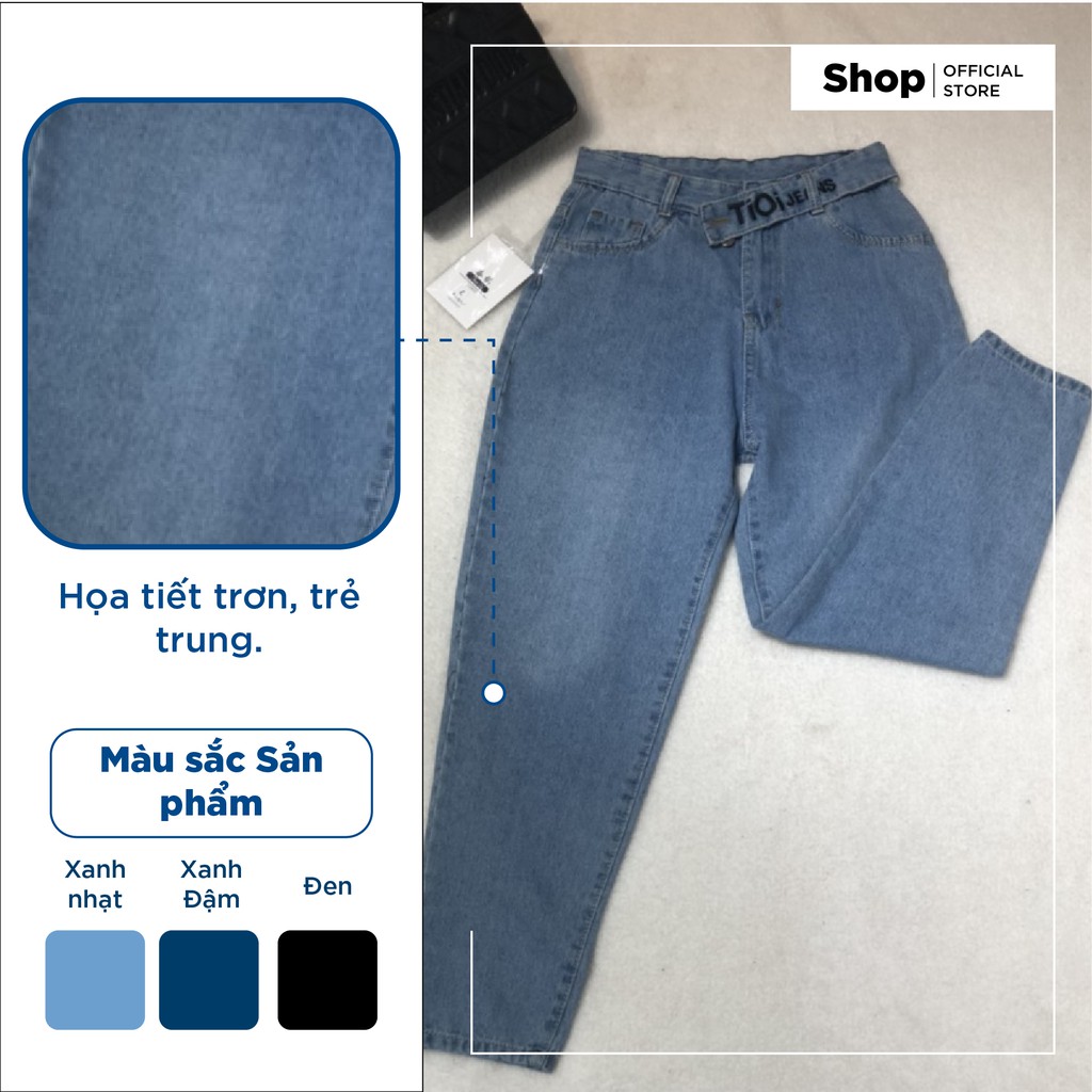Quần jeans Ulzzang lưng cao chất liệu Jeans cao cấp, thiết kế basic, phong cách - trẻ trung - hiện đại