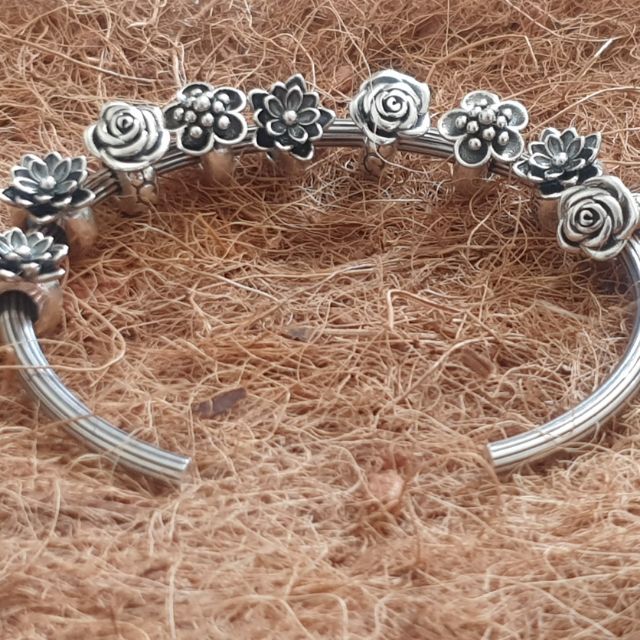 (cặp) Charm chặn bạc 925 hoa sen, hoa hồng, hoa mai vừa pan