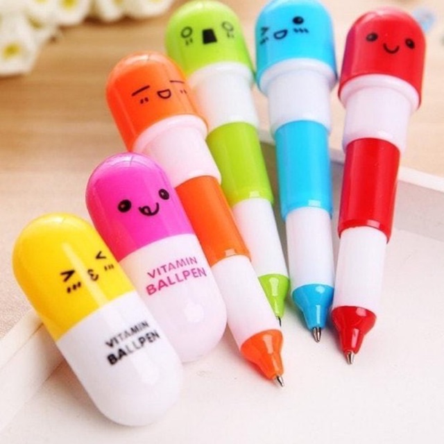 (CÓ SẴN)Bút bi hình viên thuốc Vitamin Ballpen