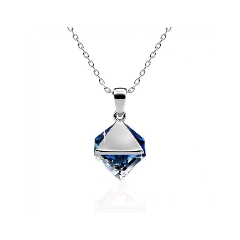 DÂY CHUYỀN SQUARE BLUE SWAROVSKI 925 - 11031D