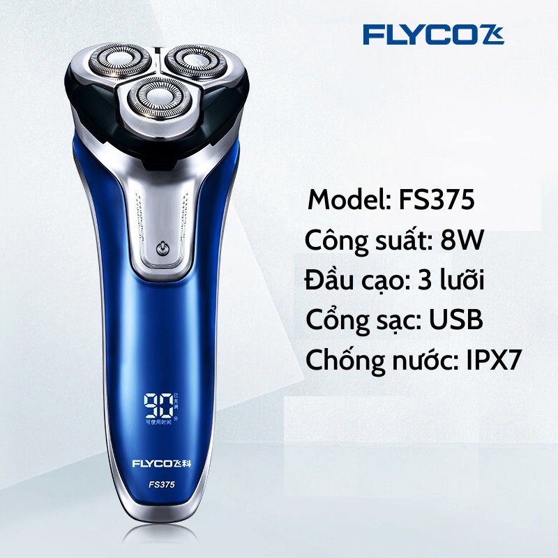 Máy cạo râu Flyco FS375, máy cạo râu điện thông minh, đa năng chính hãng chất lượng cao. Bảo hành lên tới 3 năm