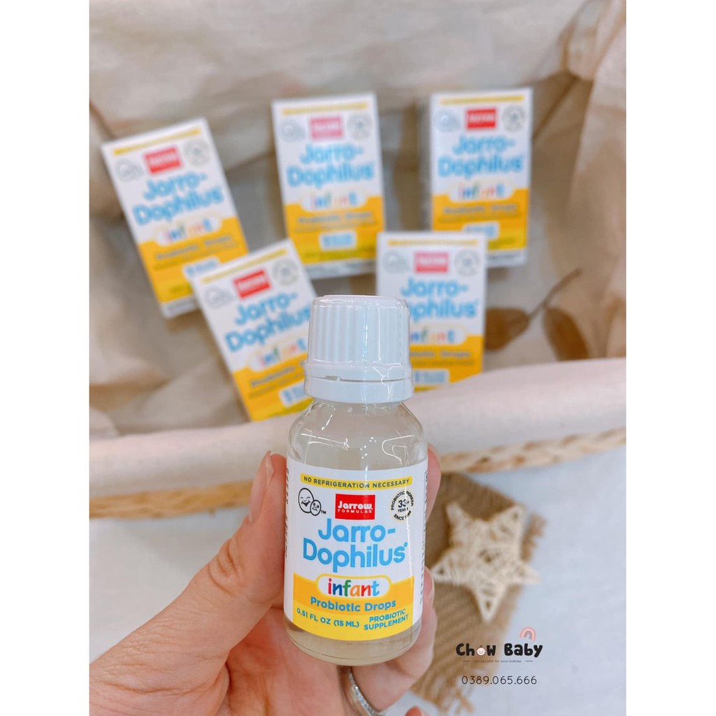Men vi sinh tiêu đẩy đờm cho bé sơ sinh Jarro Dophilus Infant, Mỹ (15ml)