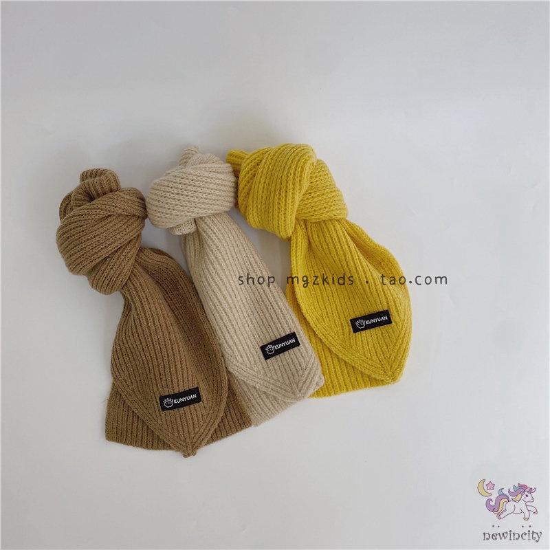 Khăn choàng dệt kim giữ ấm mùa đông phong cách Hàn Quốc dành cho trẻ nhỏ