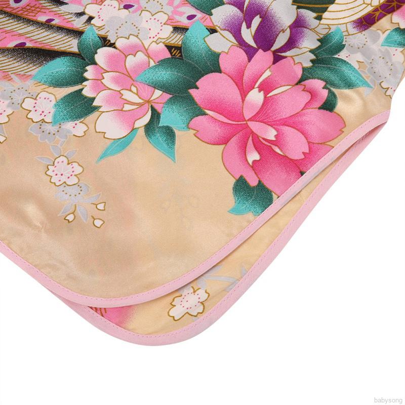 Đầm sườn xám họa tiết chim công phong cách Trung Hoa cho bé gái