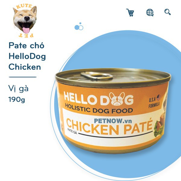 Pate Hello Dog cho chó hộp 190gram
