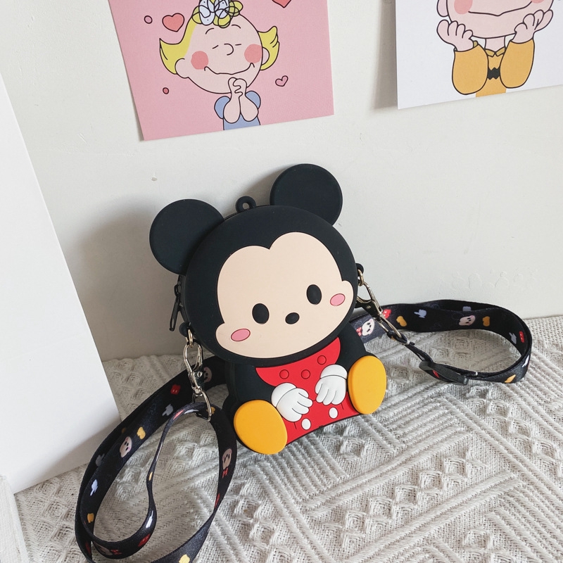 Túi Đeo Chéo Họa Tiết Chuột Mickey Minnie Đáng Yêu Cho Bé Gái