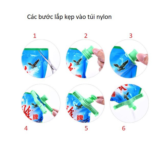 1 cái Kẹp Miệng Túi Gói Thực Phẩm có nắp- Kẹp Khóa Kín Bảo Quản Thức Ăn, Bim Bim, Gia Vị, Bánh Kẹo p191-2