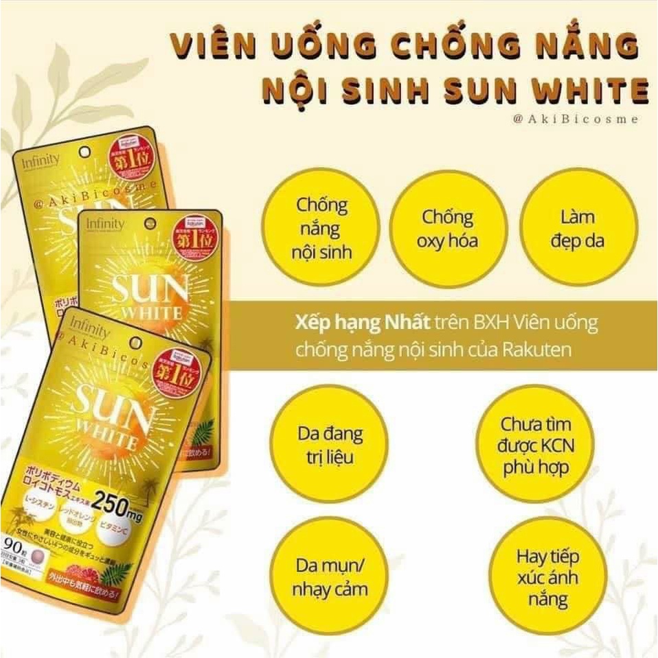 (Sale Sale Sale) Chống Nắng Đẹp Da Sun White Nhật Bản