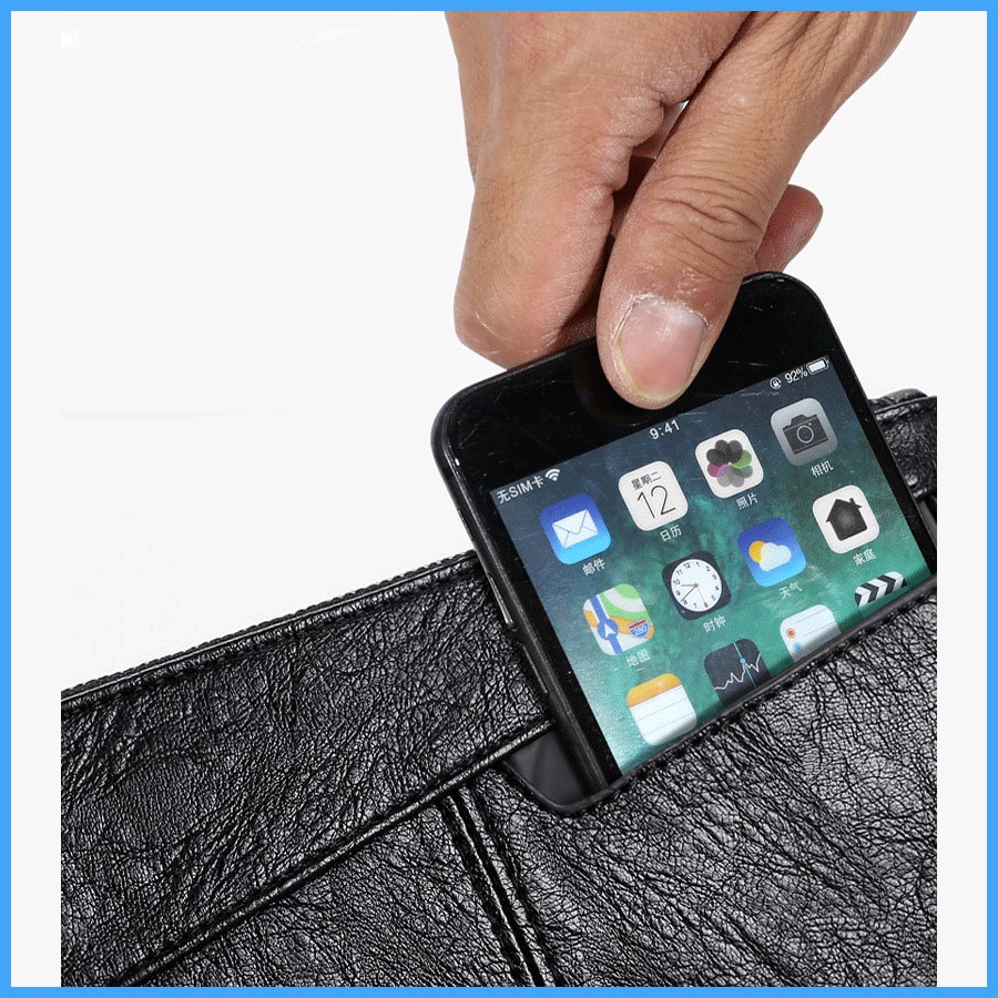 Ví cầm tay nam, túi clutch nam da PU cao cấp MS 2006 | BigBuy360 - bigbuy360.vn