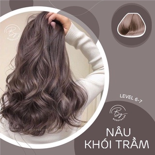 thuốc nhuộm tóc màu nâu lạnh ánh khói, nâu khói trầm