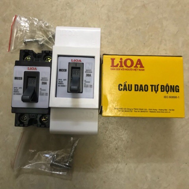 Cb cóc lioa ( tặng kèm hôp) ( attomat ) 15A,20A,30A