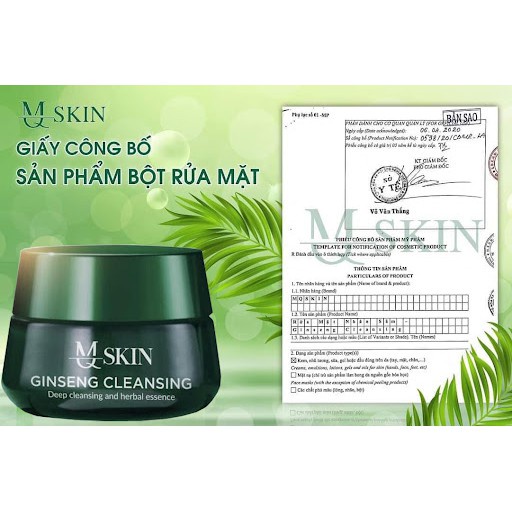 Combo Serum Thay Da Nhân Sâm và Bột Rửa Mặt Tái Tạo Da Nhân Sâm Mq Skin