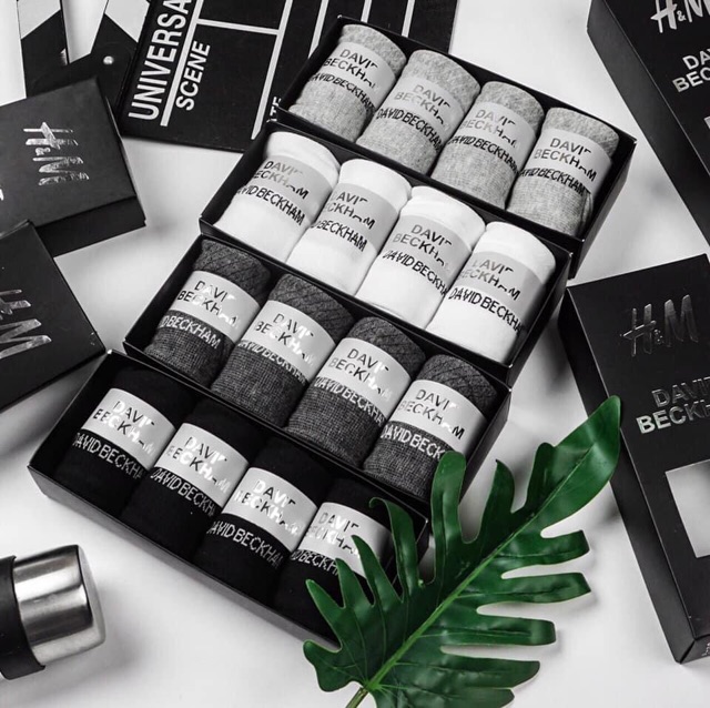 Hộp 4 đôi tất nam 95% cotton co dãn 4 chiều siêu khử mùi( trộn 4 màu/ hộp)