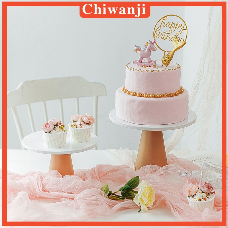 Khay Đựng Bánh Kem Để Bàn 20.5cm Màu Vàng Phong Cách Retro Đẹp Mắt