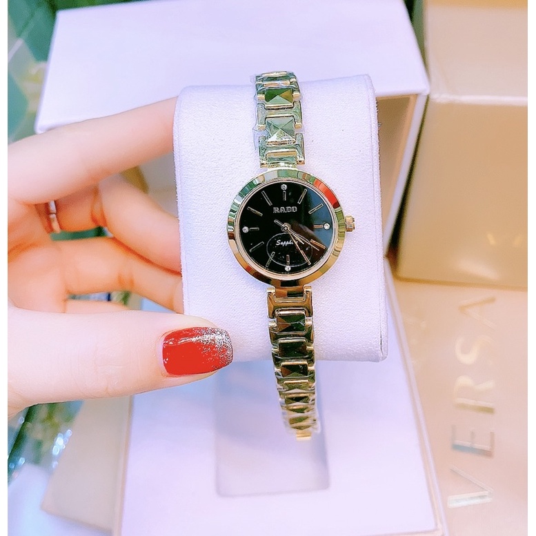 Đồng Hồ Rado nữ, dáng lắc, mắt dây cắt cạnh tinh xảo,hàng chính hãng