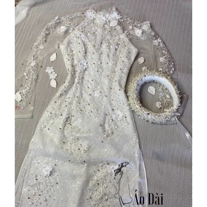 Mấn đội đầu cô dâu- Mấn tròn đính trai tỉ mỉ