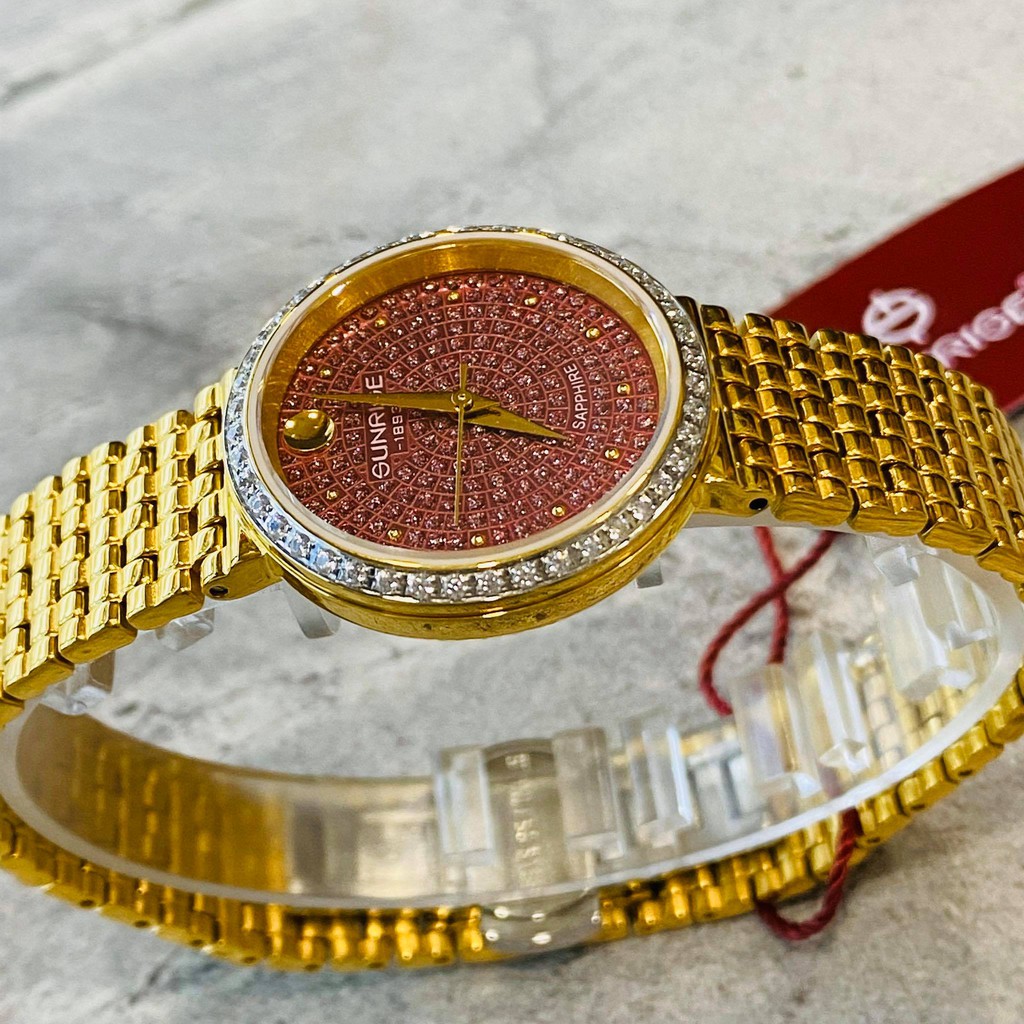 Đồng hồ Sunrise nữ chính hãng Nhật Bản L9807.AA.G.DD - kính saphire chống trầy - đín
