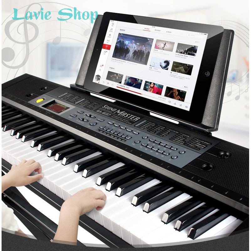 Đàn Piano Điện Đàn Organ Electronic Keyboard Đàn 61 Phím Dành Cho Người Lớn Học Kèm Mic, Sạc, Giá Đỡ HB88