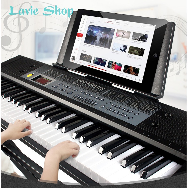 Đàn Piano Điện Đàn Organ Electronic Keyboard Đàn 61 Phím Dành Cho Người Lớn Học Kèm Mic, Sạc, Giá Đỡ VT161