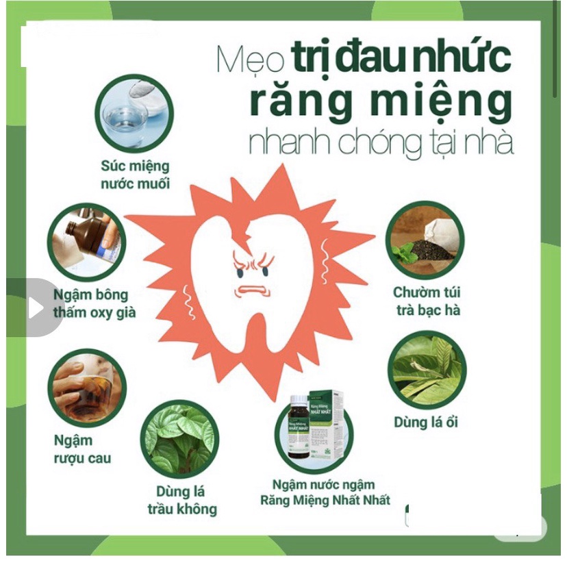 RĂNG MIỆNG NHẤT NHẤT - NƯỚC NGẬM THẢO DƯỢC HỔ TRỢ GIẢM ĐAU RĂNG, NHIỆT MIỆNG