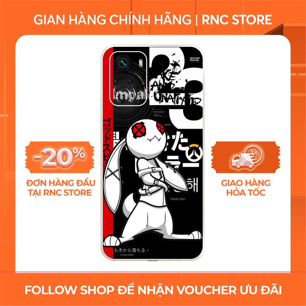 Ốp lưng Xiaomi Redmi 10/Redmi 9T/Poco X3/....dẻo cạnh vuông bảo vệ camera hình Thỏ trắng đen