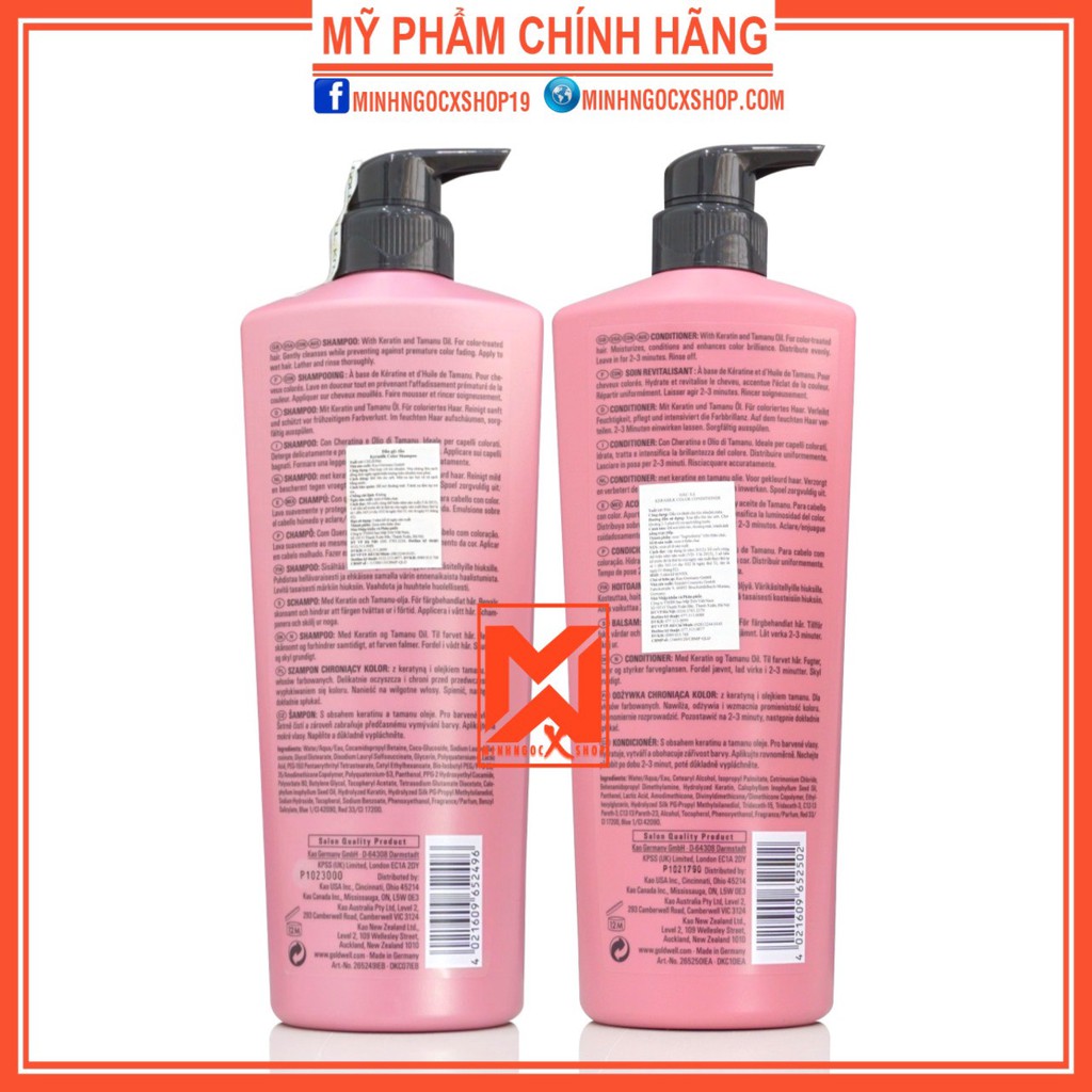 Dầu gội xả duy trì màu nhuộm GOLDWELL KERASILK COLOR 1000ml chính hãng