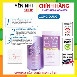 Kem nền trang điểm chống nắng BB Cream Collagen Cellio SPF 40 PA++ Hàn Quốc giúp da trắng sáng chống nhăn chống lão hóa