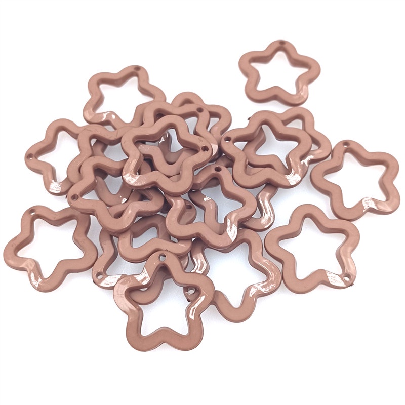 Set 10 Hạt Cườm Acrylic Hình Ngôi Sao Màu Kẹo 30mm Làm Trang Sức Thời Trang DIY