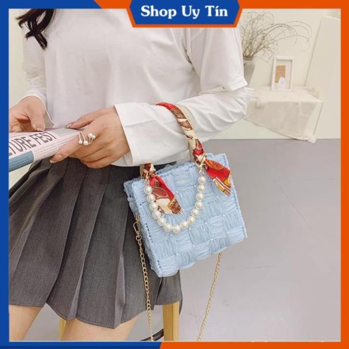[ FREESHIP 50K ] Túi Xách Handmade Tự Đan Ruy Băng - Phụ Kiện Đan Túi