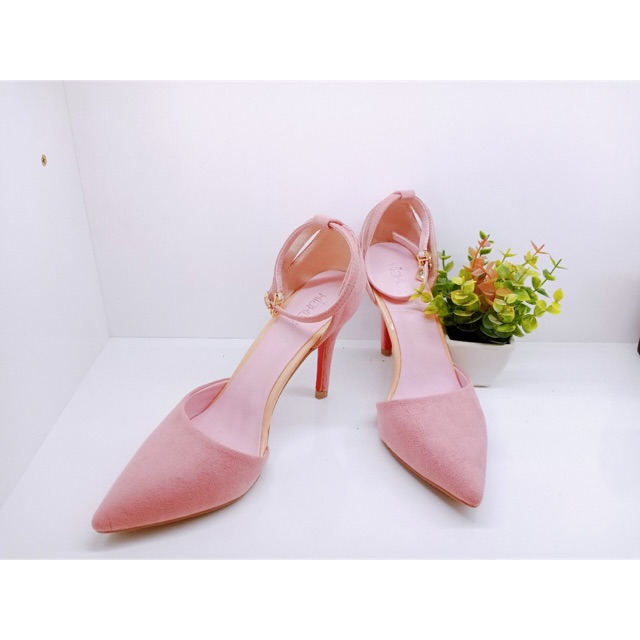 Giày cao gót 10 phân dịu dàng và thanh lịch với tông màu hồng