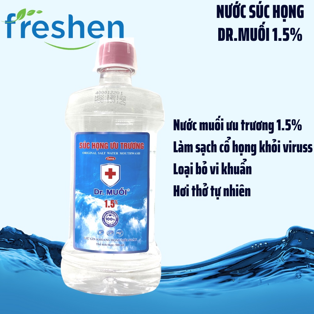 Nước Súc Họng Dr.Muối Ưu Trương 1.5% -Sử Dụng Sau Khi Tiếp Xúc- Chai 500ml