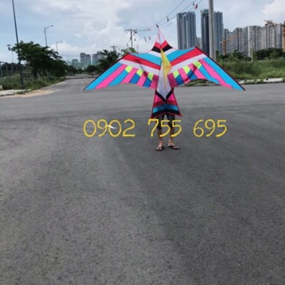 [MUA 1 ĐƯỢC 2] Diều Delta chim én 2m9 x 1m6 - TẶNG tay cầm thả diều dài 150 mét dây + túi vải đựng diều nhà may