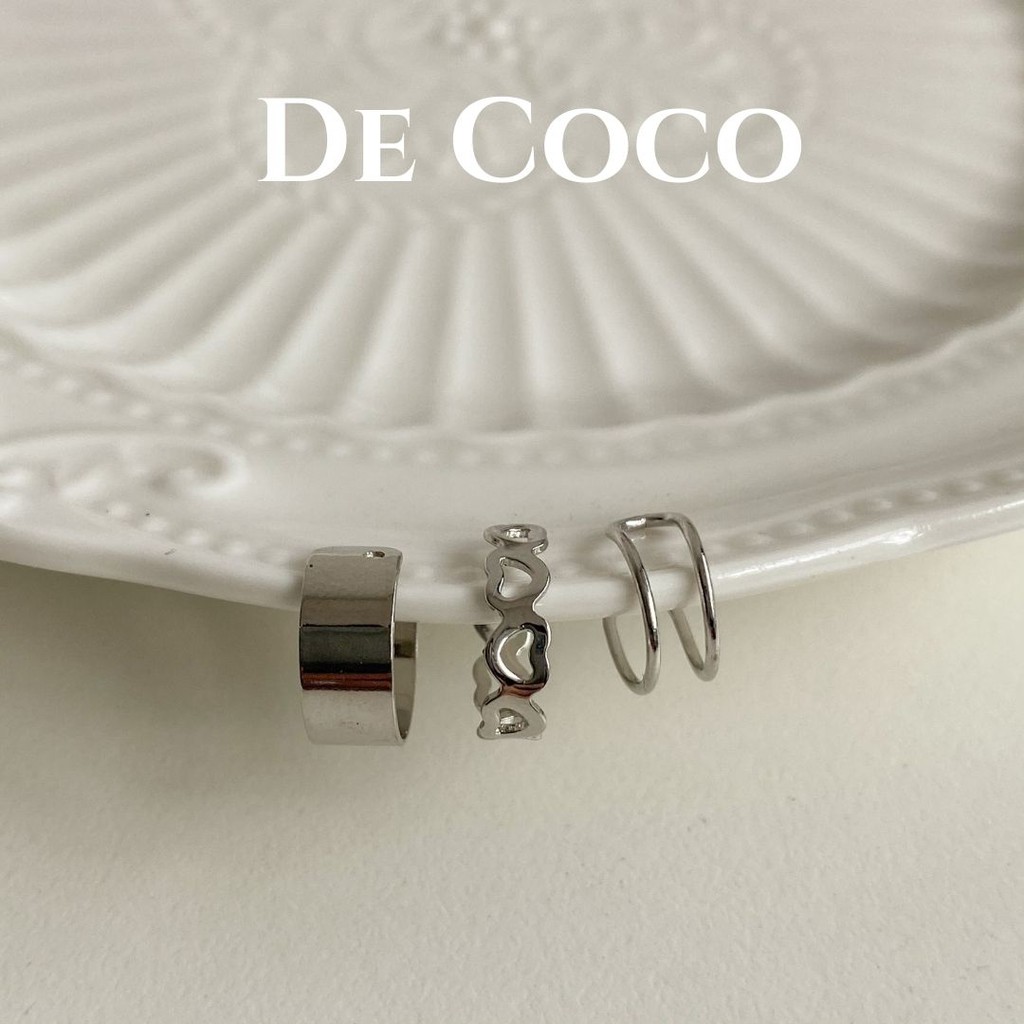 Khuyên kẹp vành tai De Coco (set 3 chiếc)