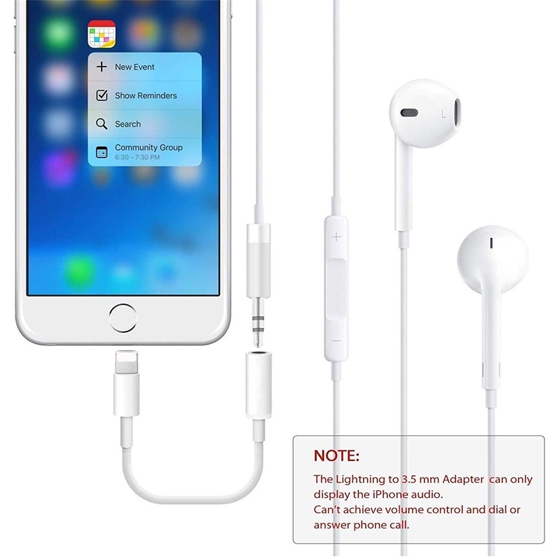 Dây Cáp Chuyển Đổi Tai Nghe 3.5mm Cho iphone XS Max / XS / 8 / 7 Plus 11