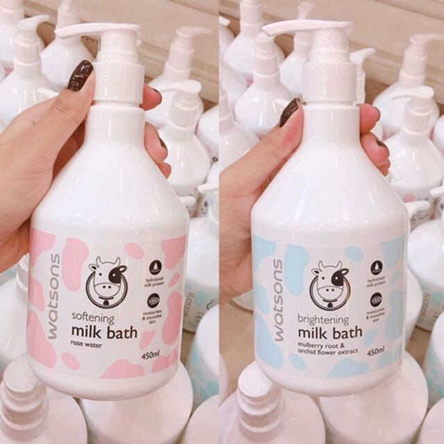 Sữa Tắm Bò Trắng Da Watsons Milk Bath Thái Lan 450ml