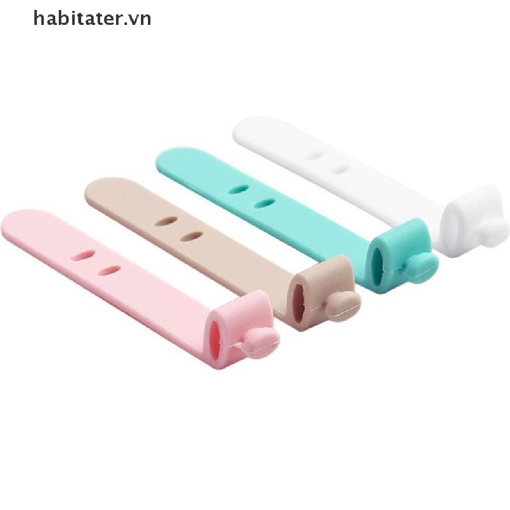 Giá Đỡ Cố Định Dây Cáp Sạc / Tai Nghe Để Bàn Bằng Silicon